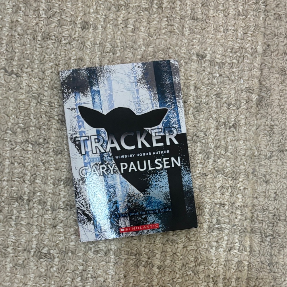 Scholastic Tracker by Gary Paulsen - Blue and Black Cover